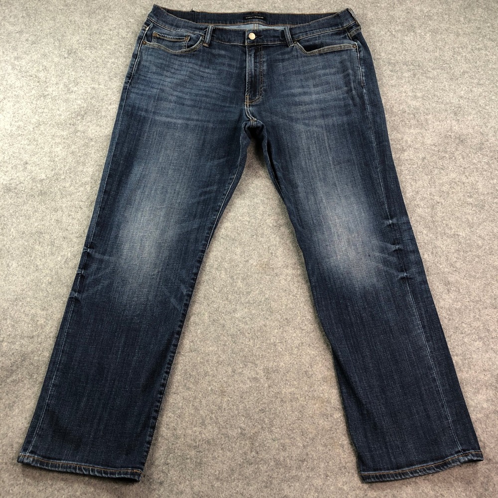 Lucky Brand 363 Vintage Straight Mens Jeans 38x32 (fits 40x31) Blue Dark Wash